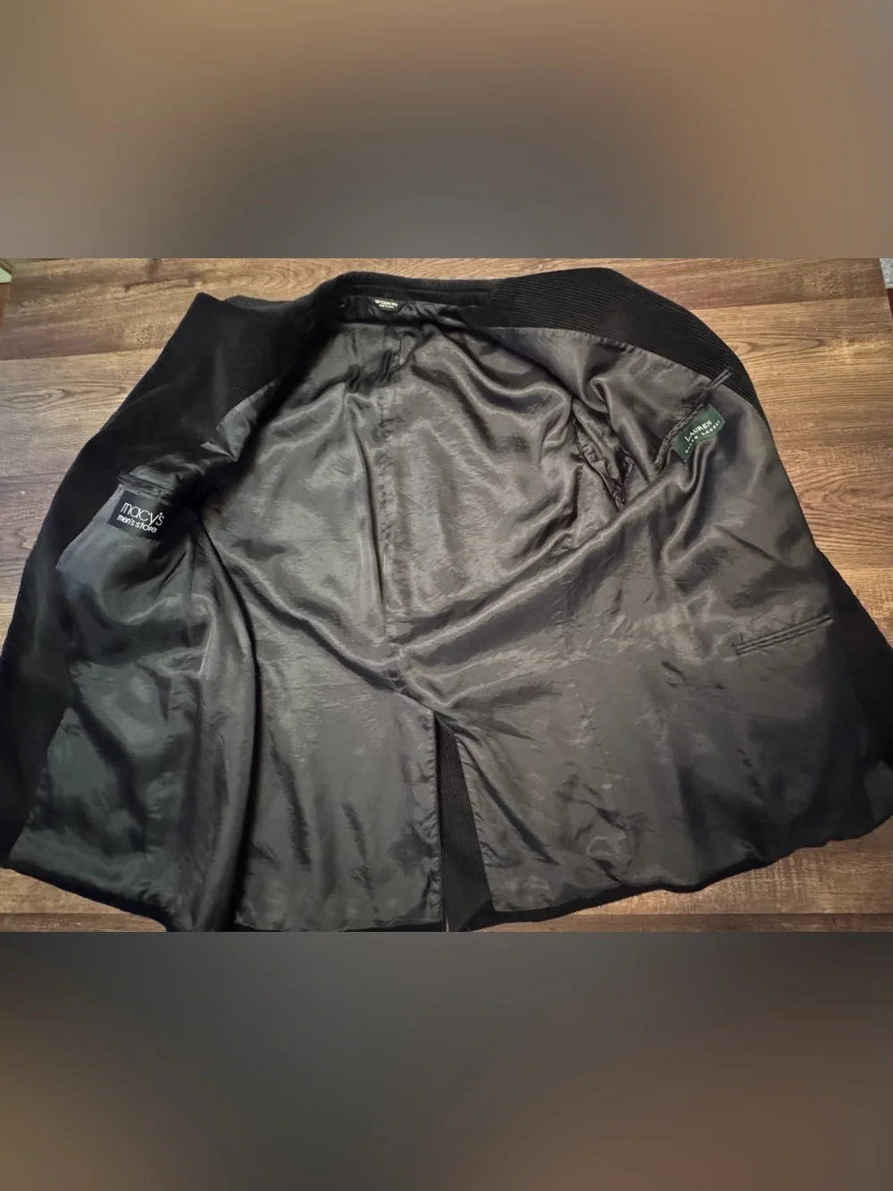 Lauren Ralph Lauren Black Corduroy Sport Coat 42R”